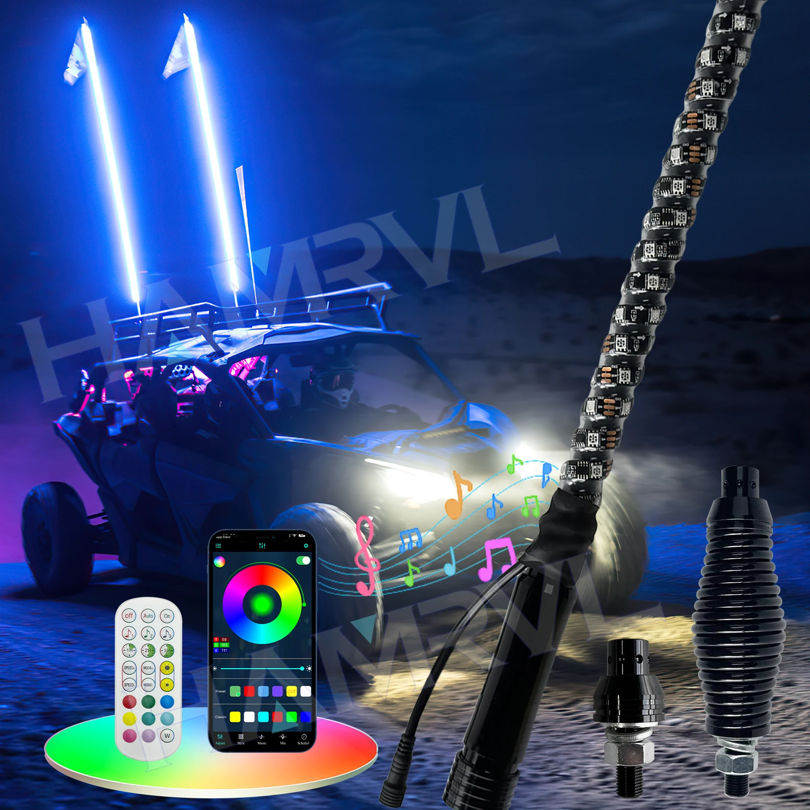 أضواء LED RGB مقاومة للماء للطرق الوعرة