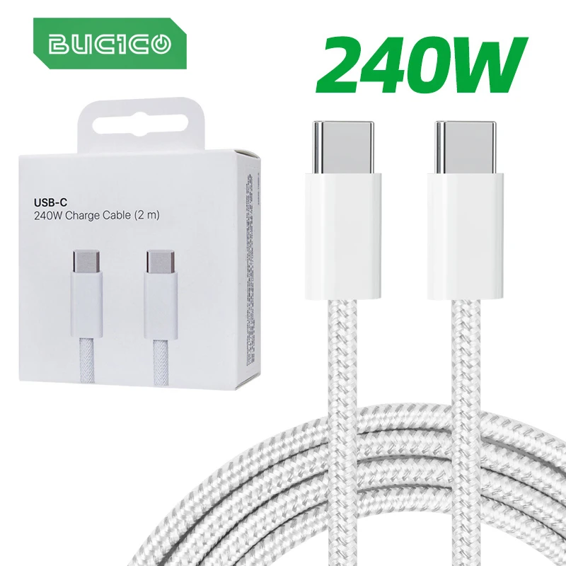 240W USB C Fast Charging Braided Cable
