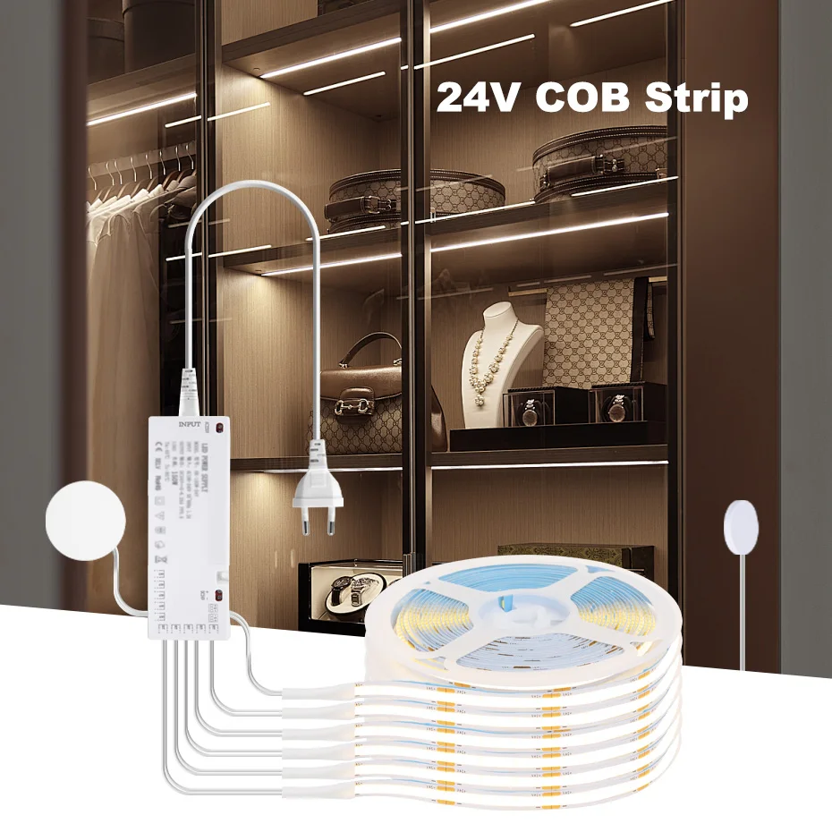 24 فولت COB LED شريط إضاءة لاصق