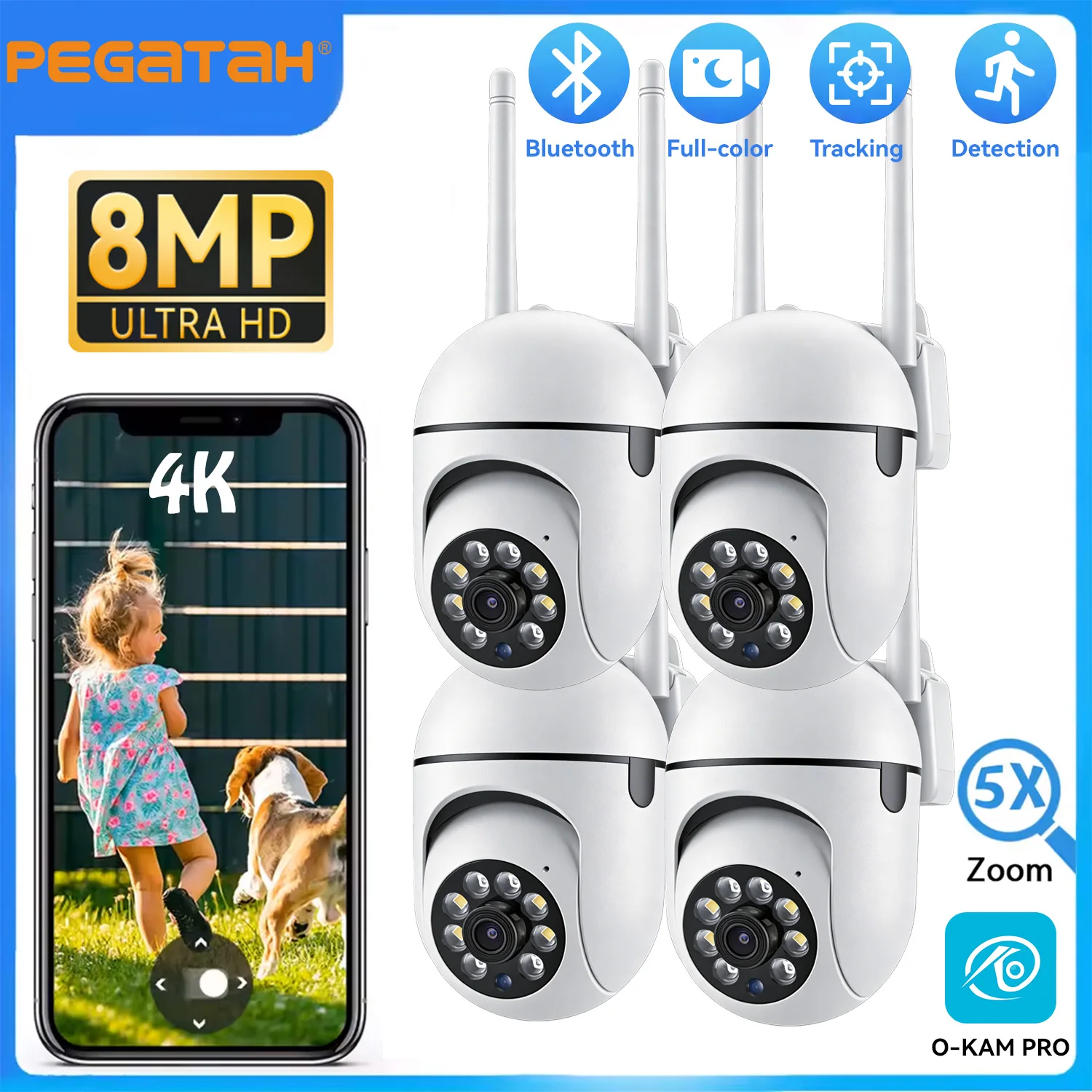 كاميرا واي فاي مراقبة داخلية 8MP