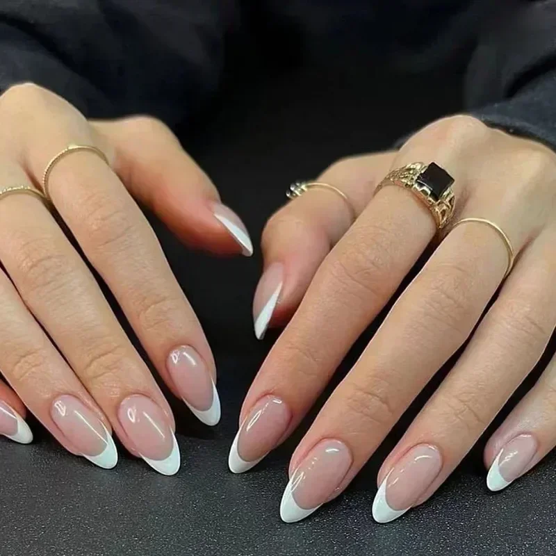 24 Pcs Press-On Almond Fake Nails