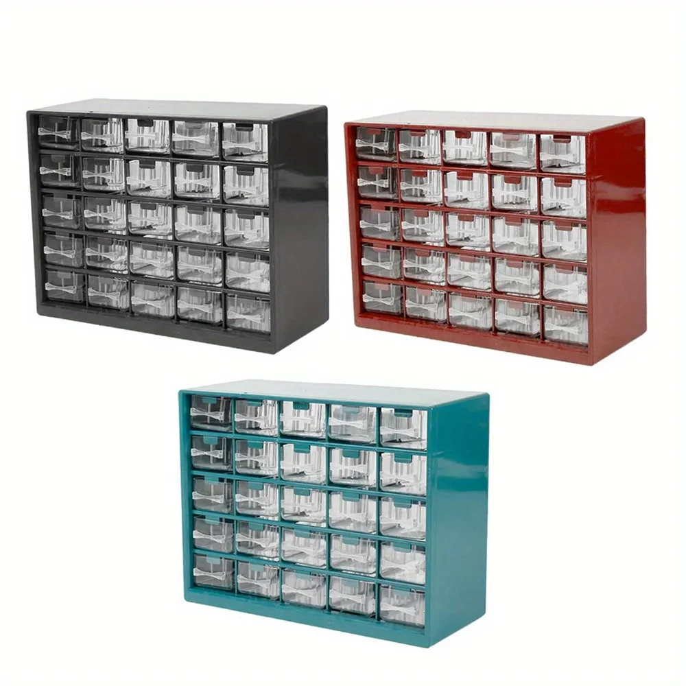 25-Compartment Wall-Mounted Tool Storage Box
