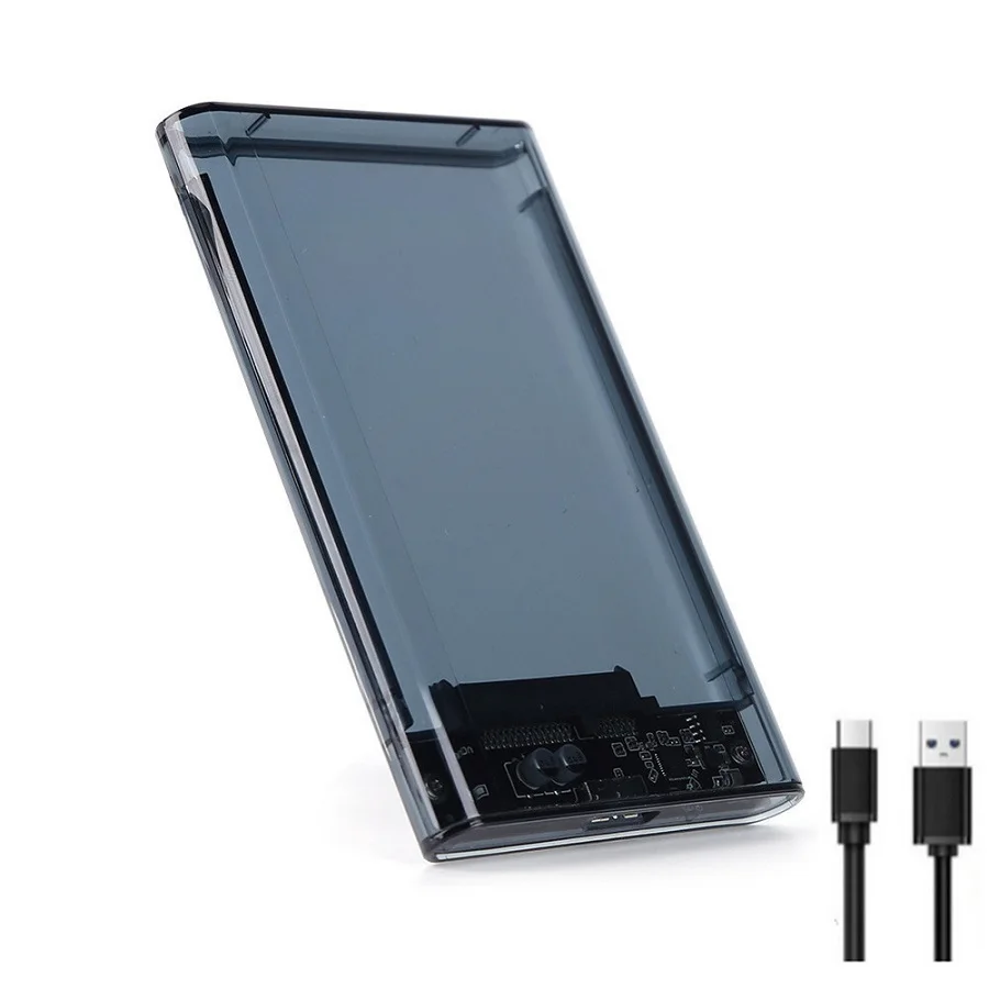 حافظة محرك أقراص صلبة شفافة USB-C
