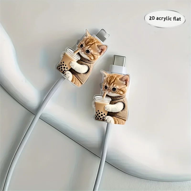 Cute Cat Data Cable Protectors – 2pcs