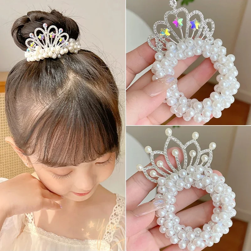 Fashion Pearl Crown Hair Bands for Kids