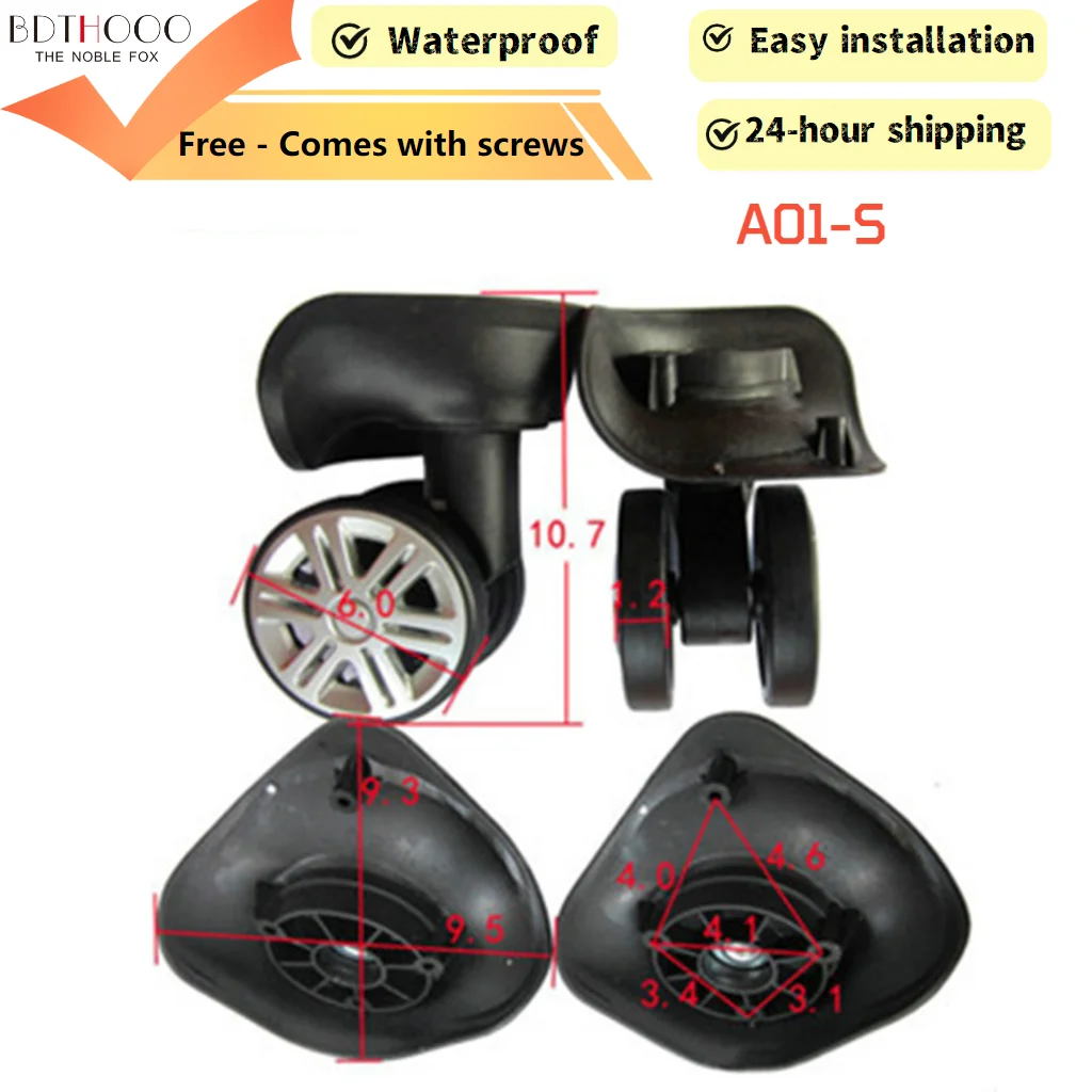 Heavy Duty Replacement Luggage Wheels Set