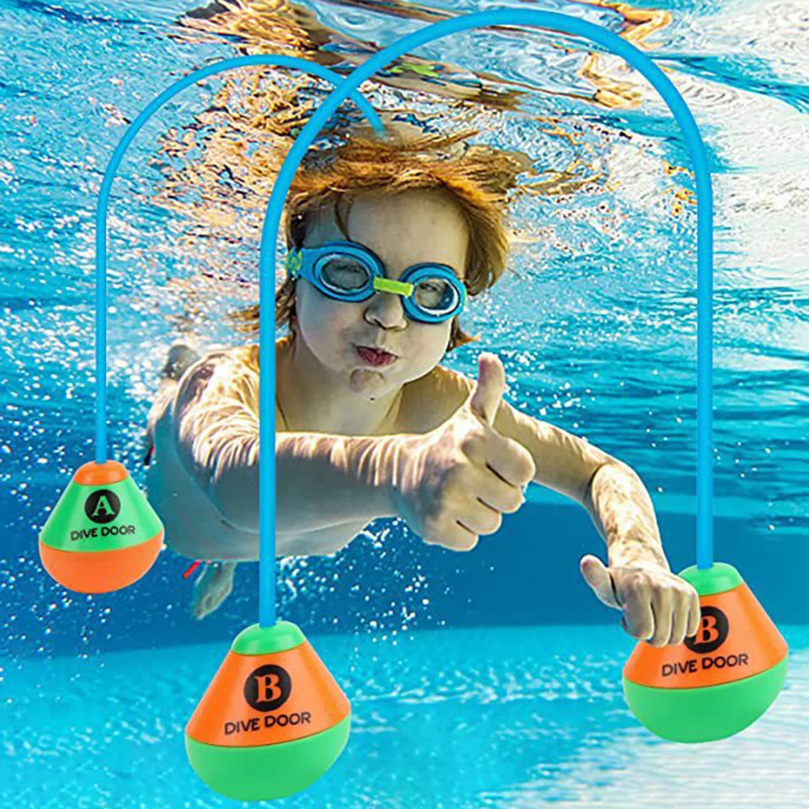 2pcs Dive Through Door Swimming Rings