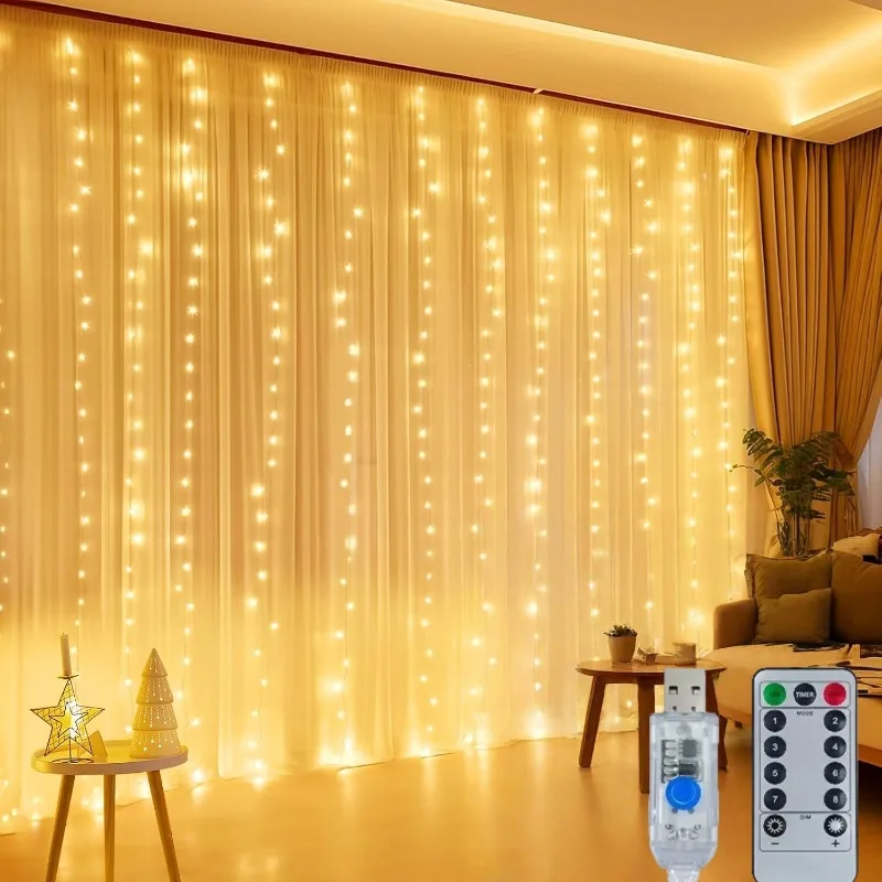 أضواء ستار 300/600LED مع تحكم عن بعد