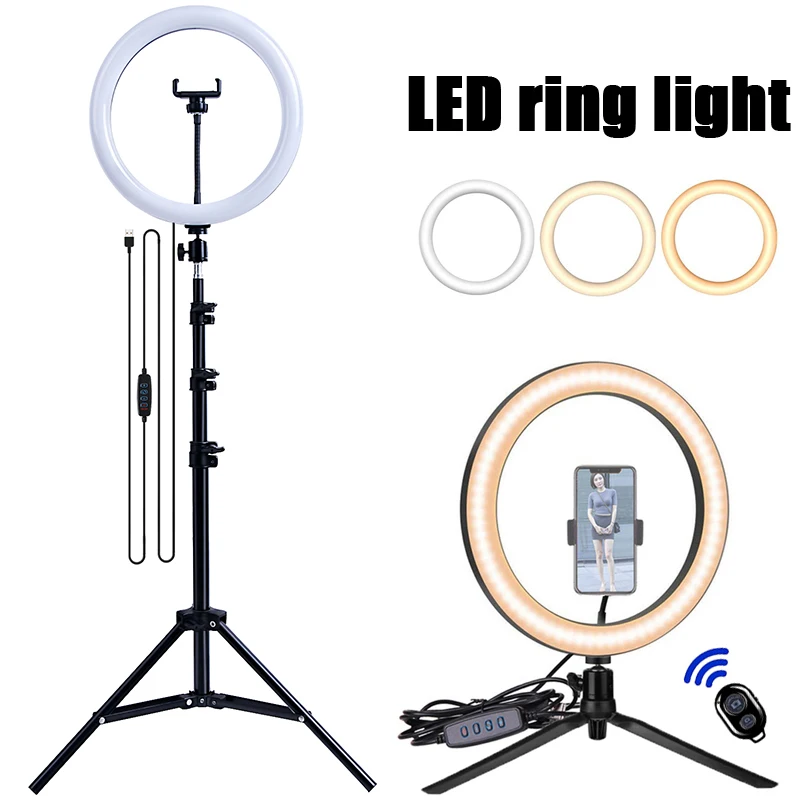 Dimmable 33cm LED Selfie Ring Light