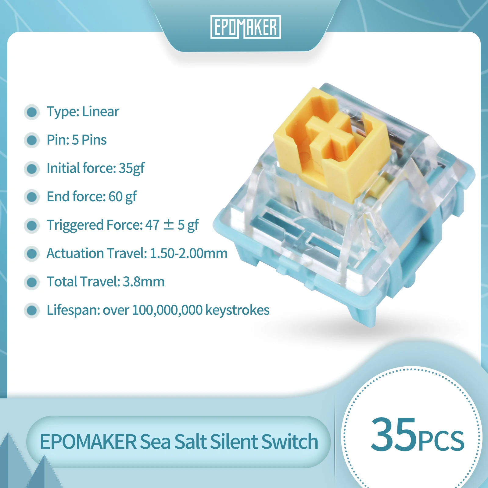 مفاتيح صامتة EPOMAKER لتخصيص لوحة المفاتيح