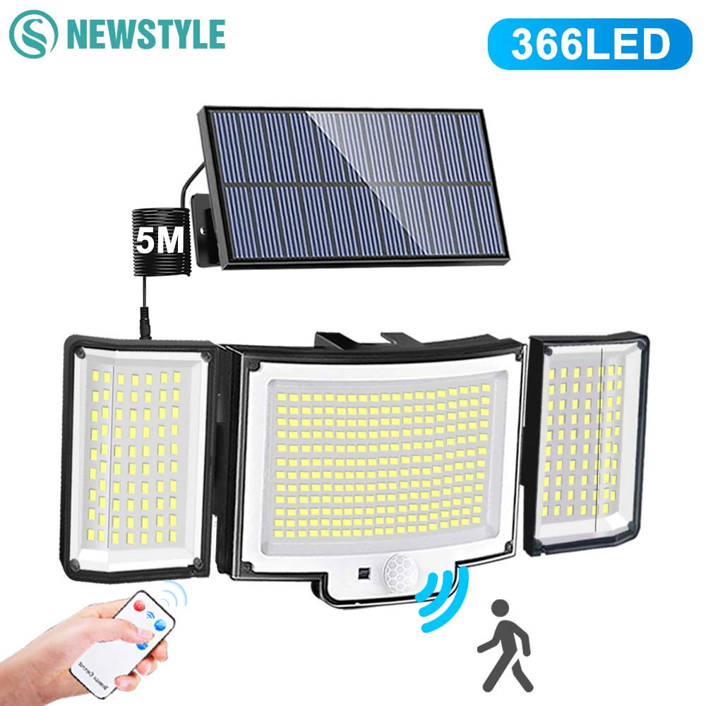 أضواء شمسية 366LED للحماية في الهواء الطلق