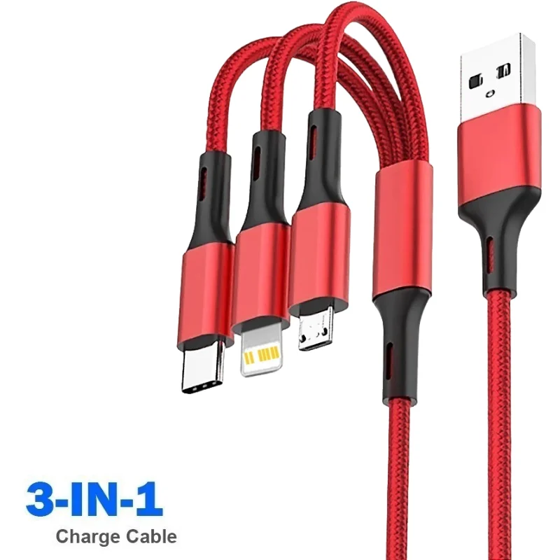3-in-1 Fast Charging Cable for All Devices