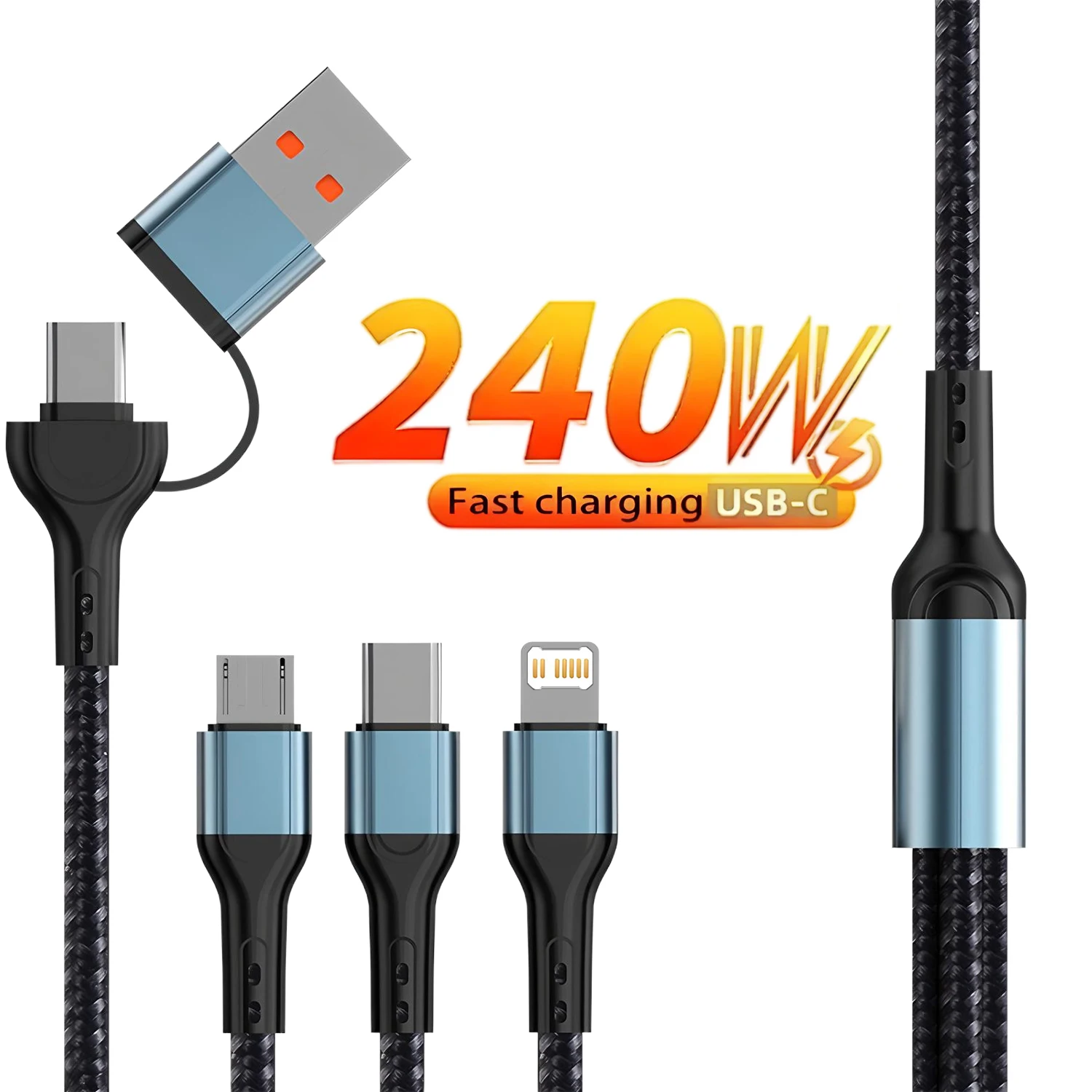 240W Fast Charging Multi-USB Cable