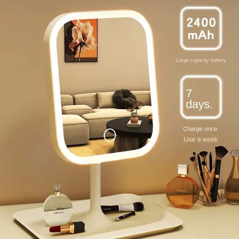 مرآة ماكياج LED مع لمسة لعكس الضوء