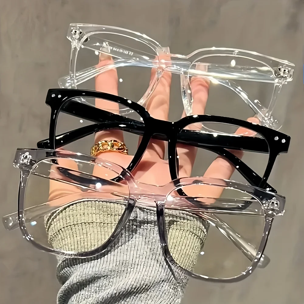 Universal Square Fashion Glasses – 3 Pairs