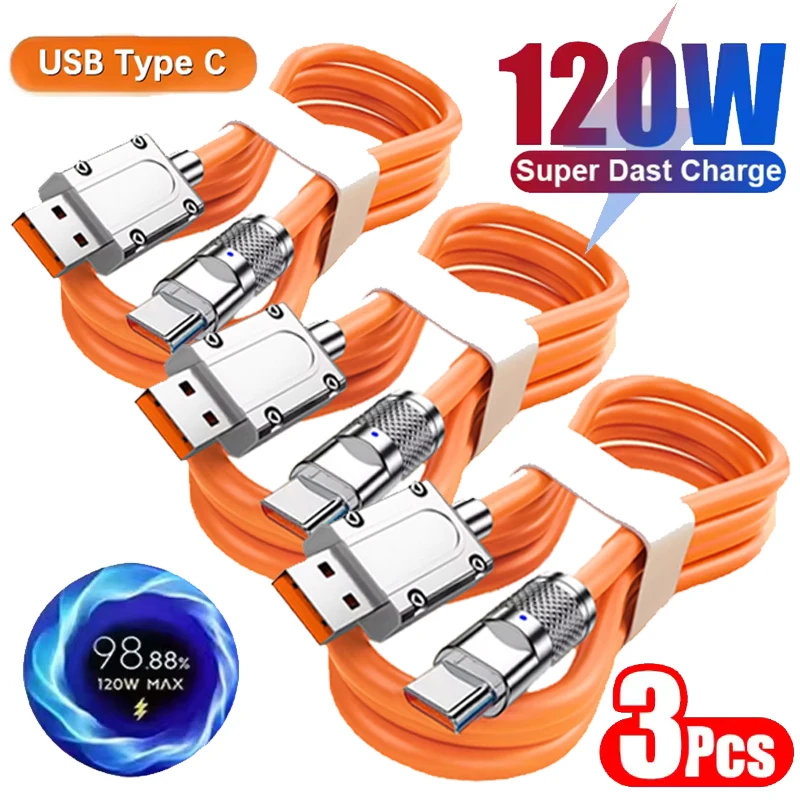 3PCS Super Fast Charge Type-C Cables