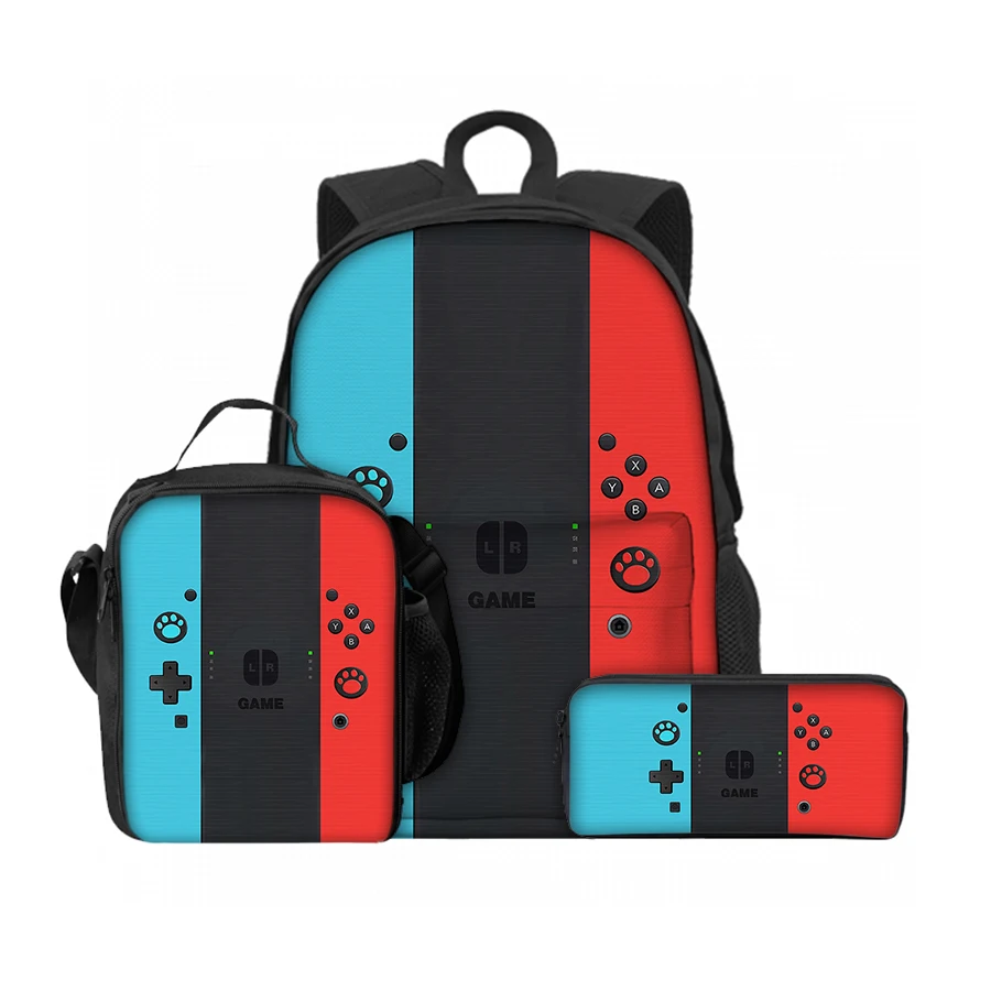 3 Piece Console Game Lunch Bag Set