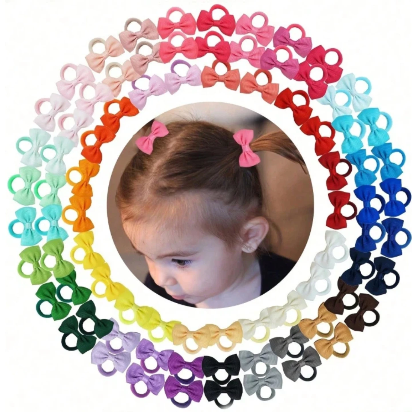 Vibrant Baby Girl Hair Bows Set