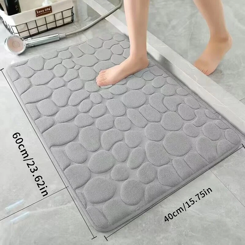 Pebble Embossed Memory Foam Bath Mat
