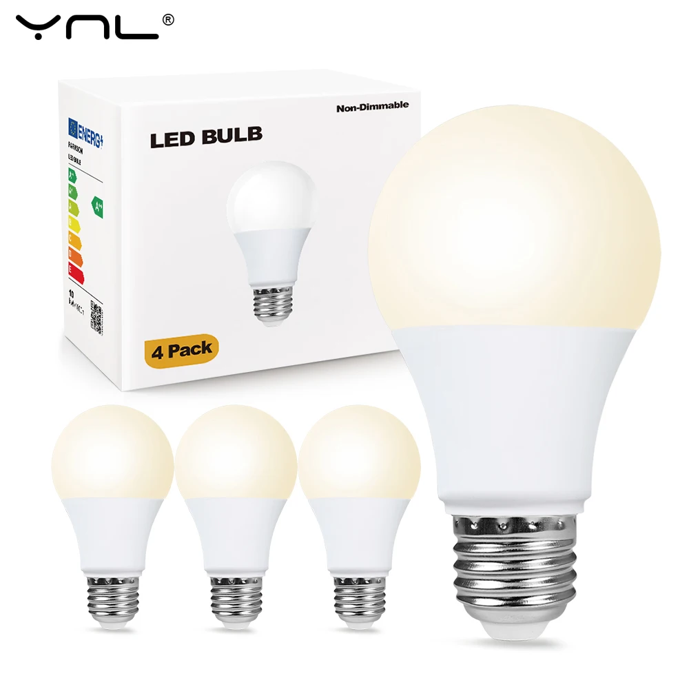 4 قطع لمبات LED E27 لتوفير الطاقة