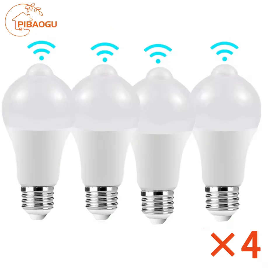 4 قطع لمبات LED الذكية للحركة
