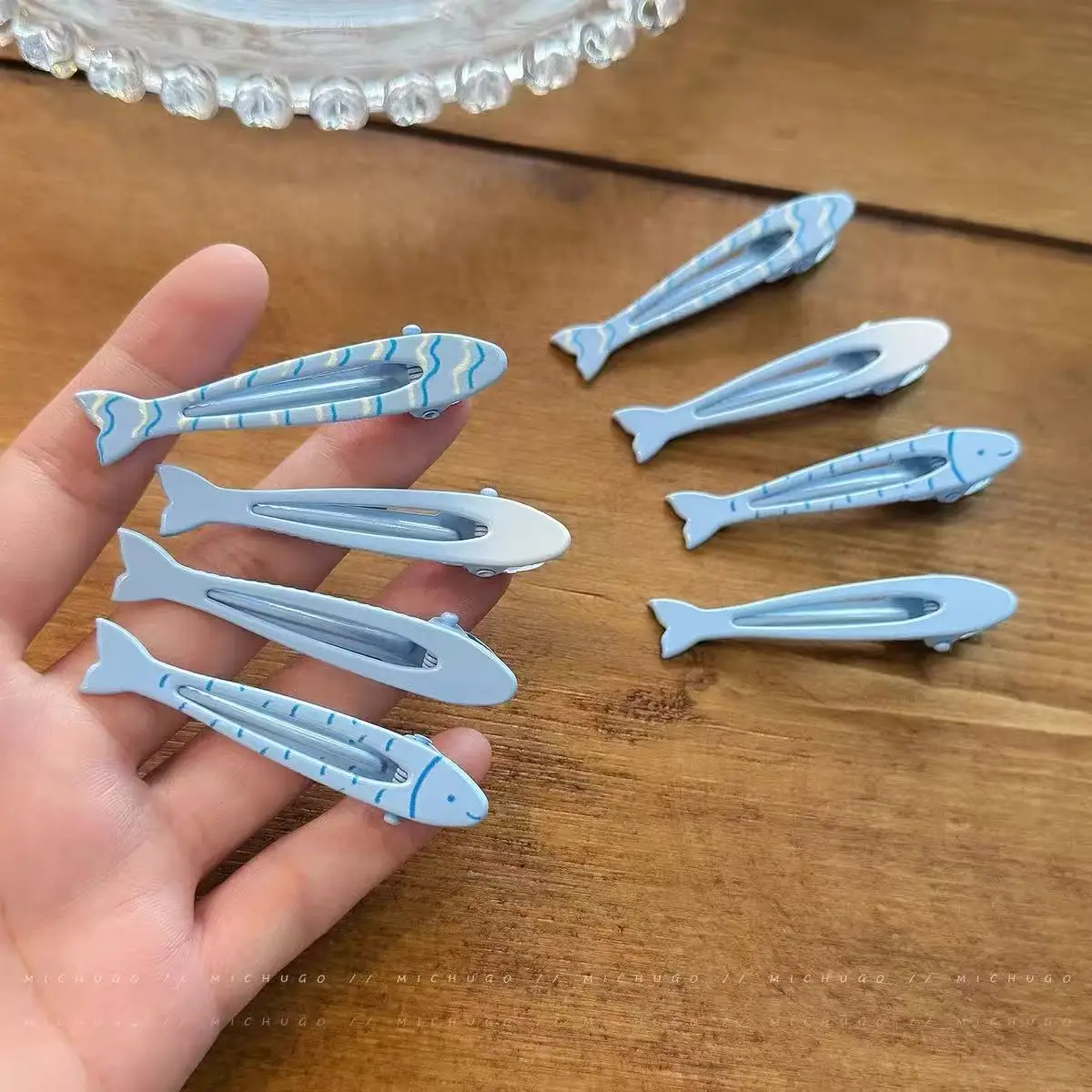 Cute Blue and Yellow Fish Hair Clips