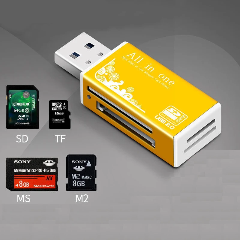 قارئ بطاقات متعدد المنافذ USB 2.0