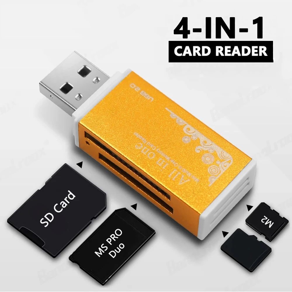 قارئ بطاقات 4 منافذ USB2.0