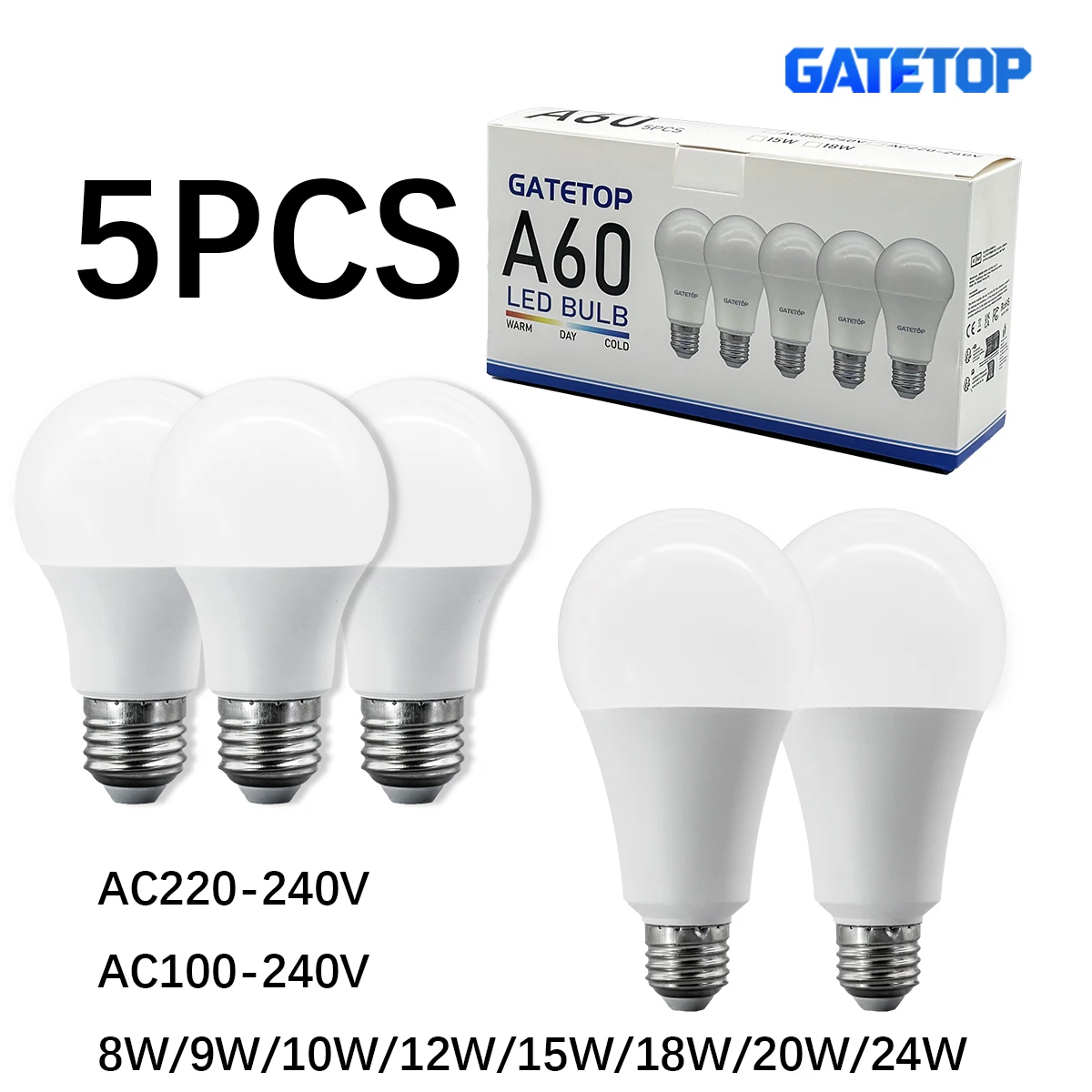 5-حزمة لمبات LED E27 للطاقة