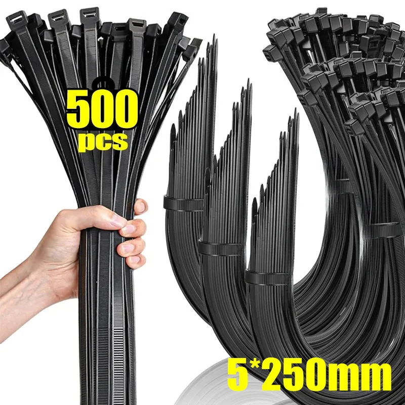 500 قطعة أربطة كابلات بلاستيكية