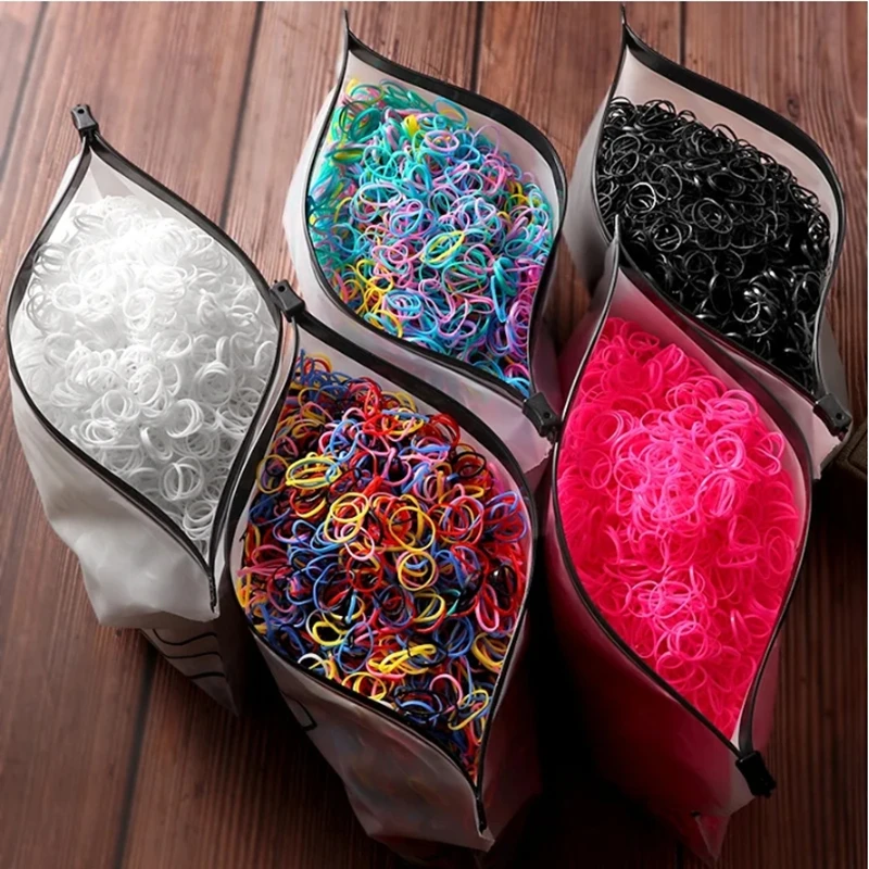 Colorful Disposable Rubber Band Hair Ties