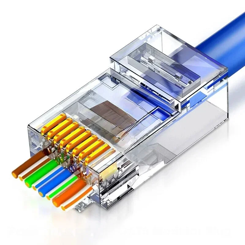 50 قطعة موصل RJ45 Cat6 لشبكة الإنترنت