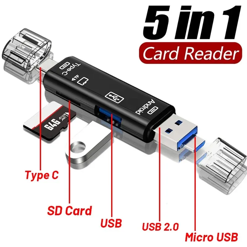 قارئ بطاقات متعددة الوظائف USB 2.0
