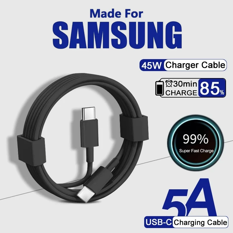 45W Fast Charging Cable for Samsung Devices