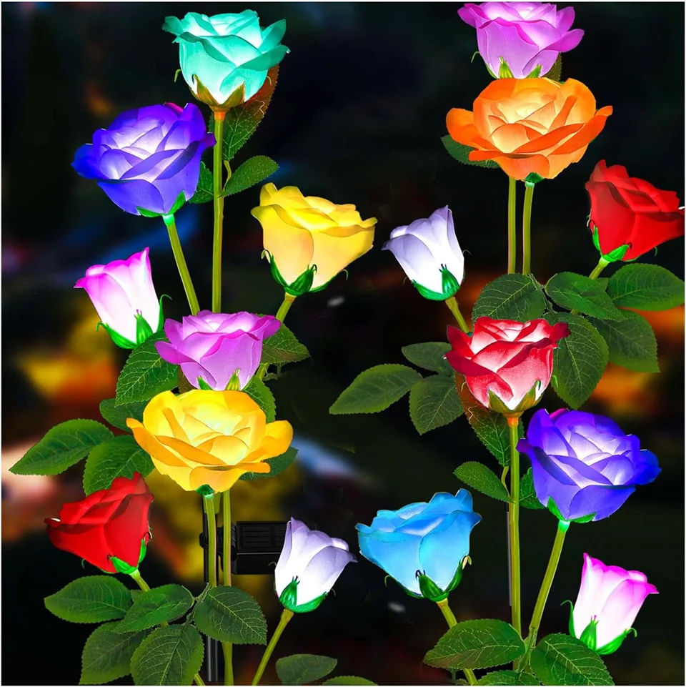 مصباح LED زهرة الشمسية للحديقة