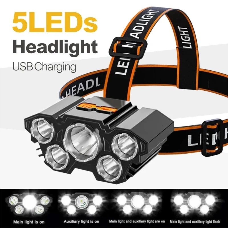 كشاف LED محمول مع بطارية قابلة للشحن