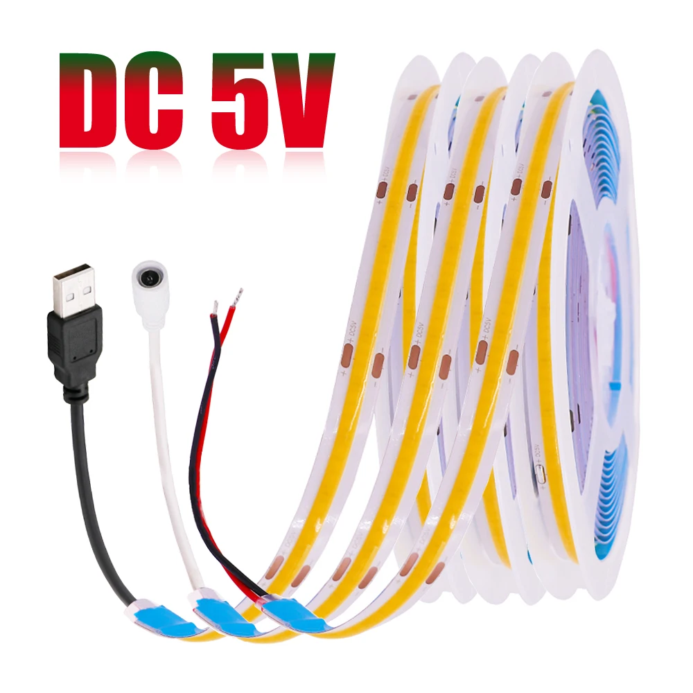 شريط إضاءة LED COB مرن