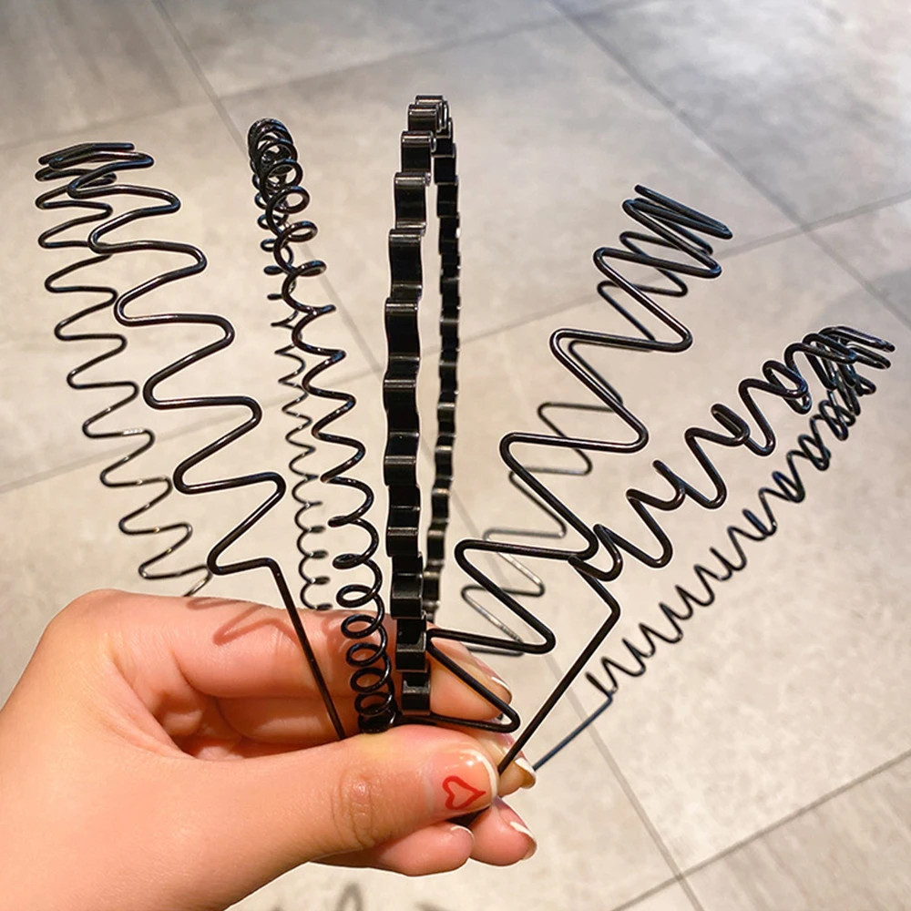 5pcs Metal Wave Non-Slip Headbands