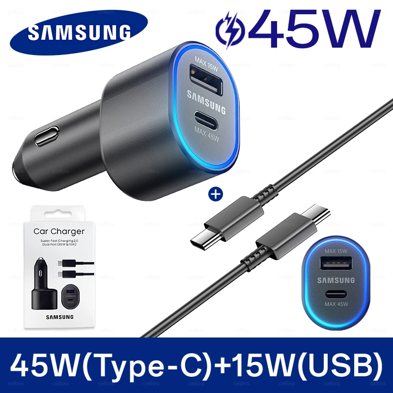 شاحن سيارة سامسونج 60 واط USB-C
