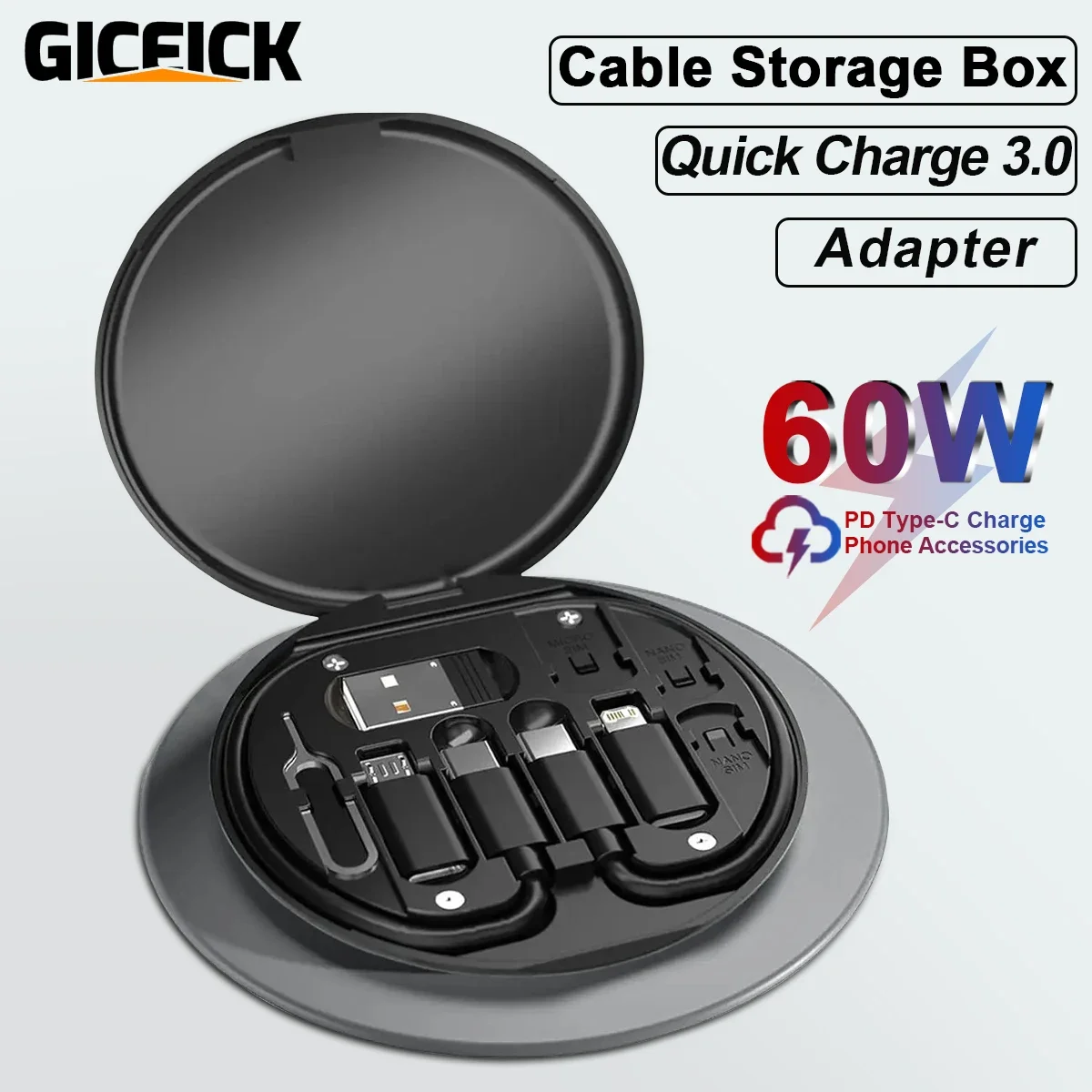 60W Multi USB Charging Adapter Kit