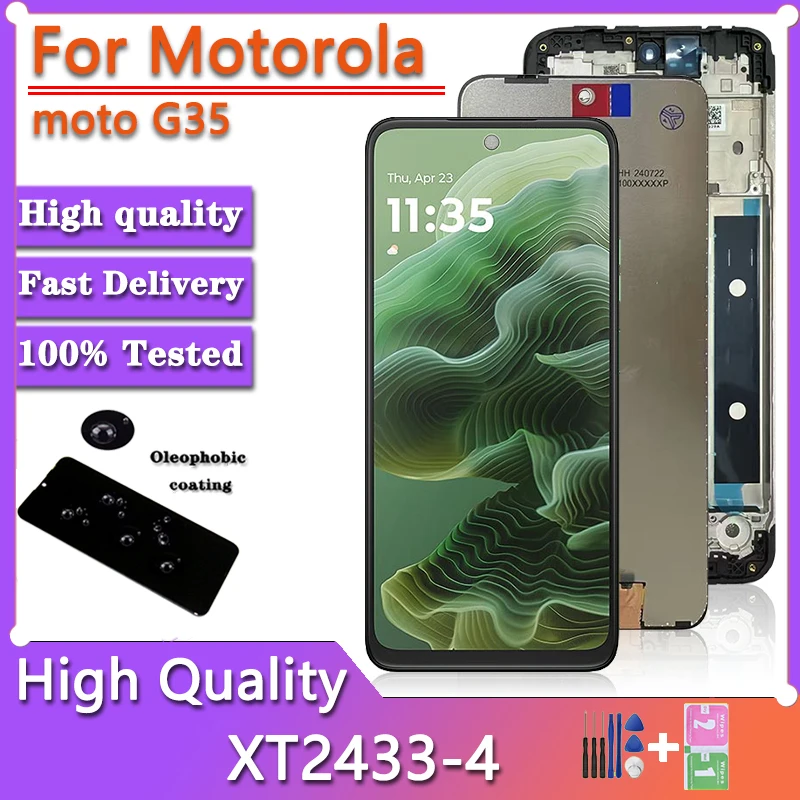 شاشة LCD 6.72 بوصة لموتورولا موتو G35