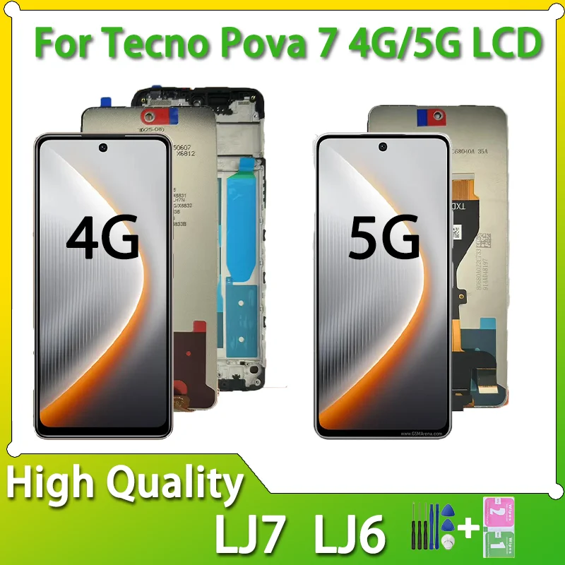 شاشة LCD 6.78 بوصة لجهاز Tecno Pova 7