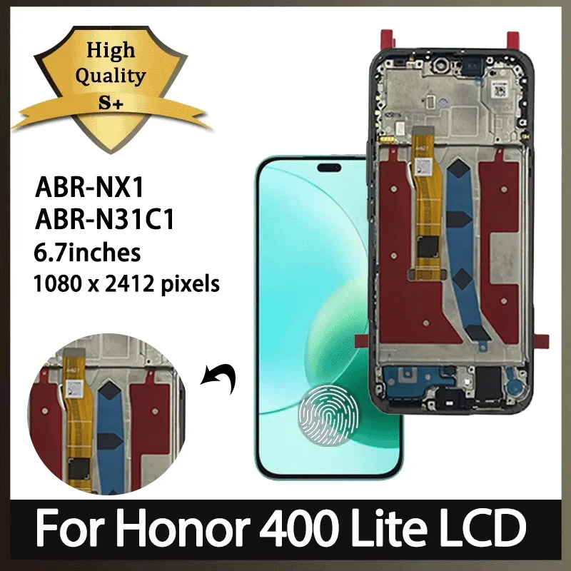 شاشة عرض AMOLED 6.7 بوصة لHonor 400 Lite