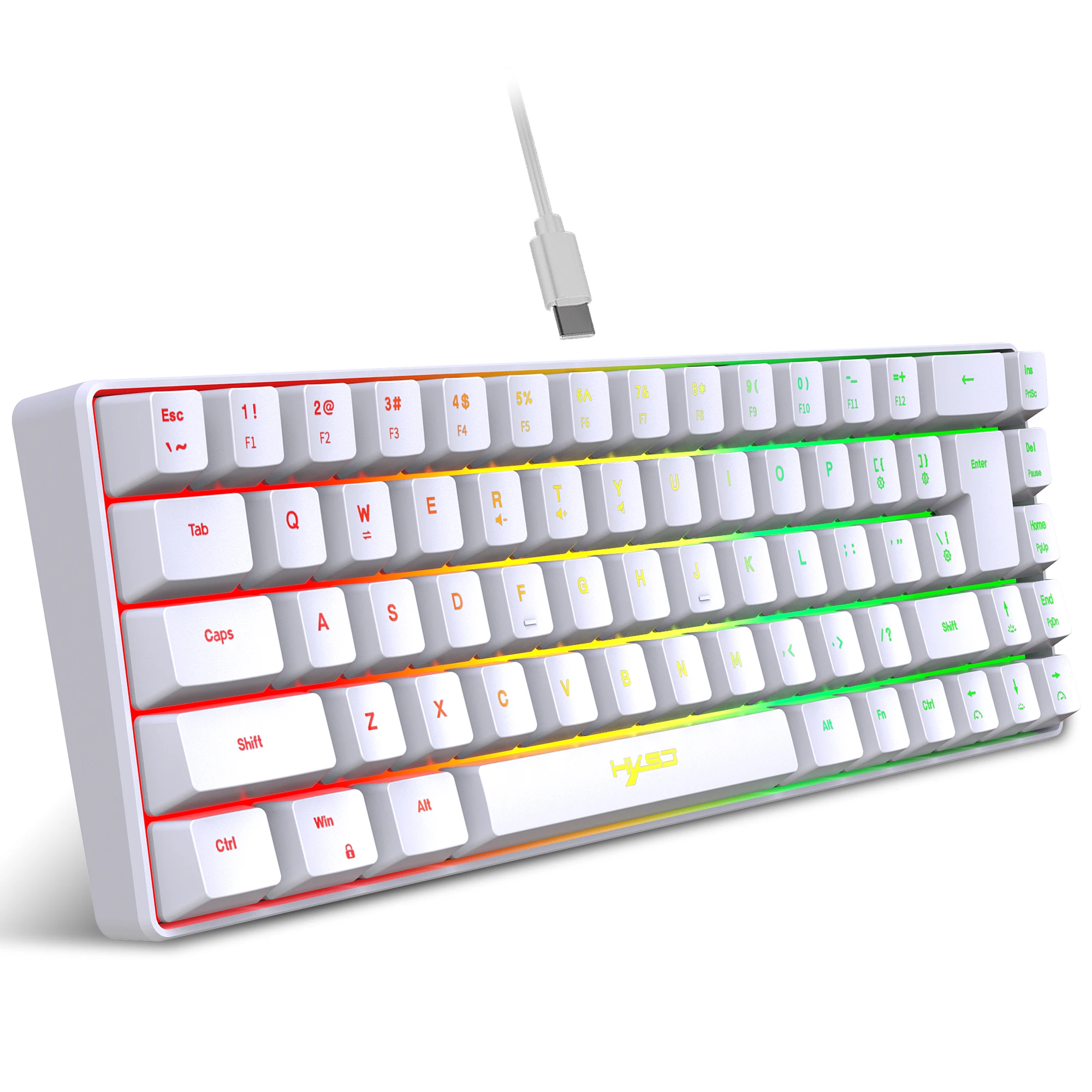 لوحة مفاتيح ألعاب RGB سلكية محمولة