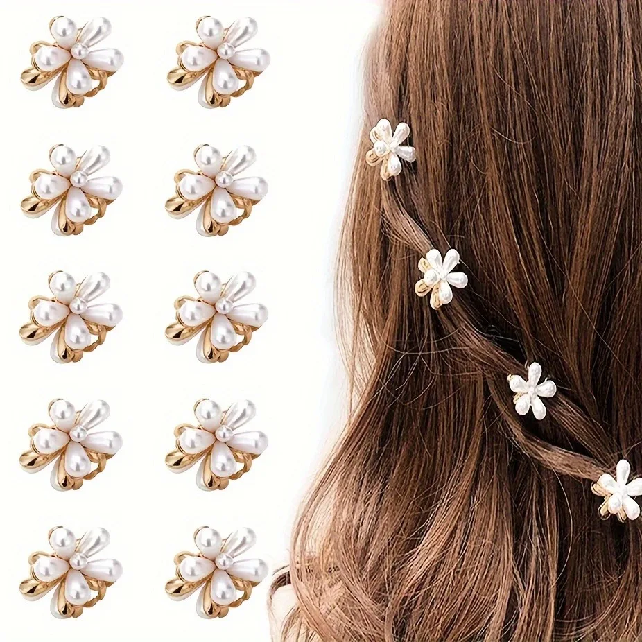 Flower Shaped Hair Grab Clips Set
