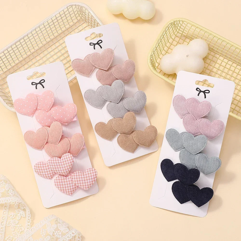 Set of 6 Mini Heart Hair Clips
