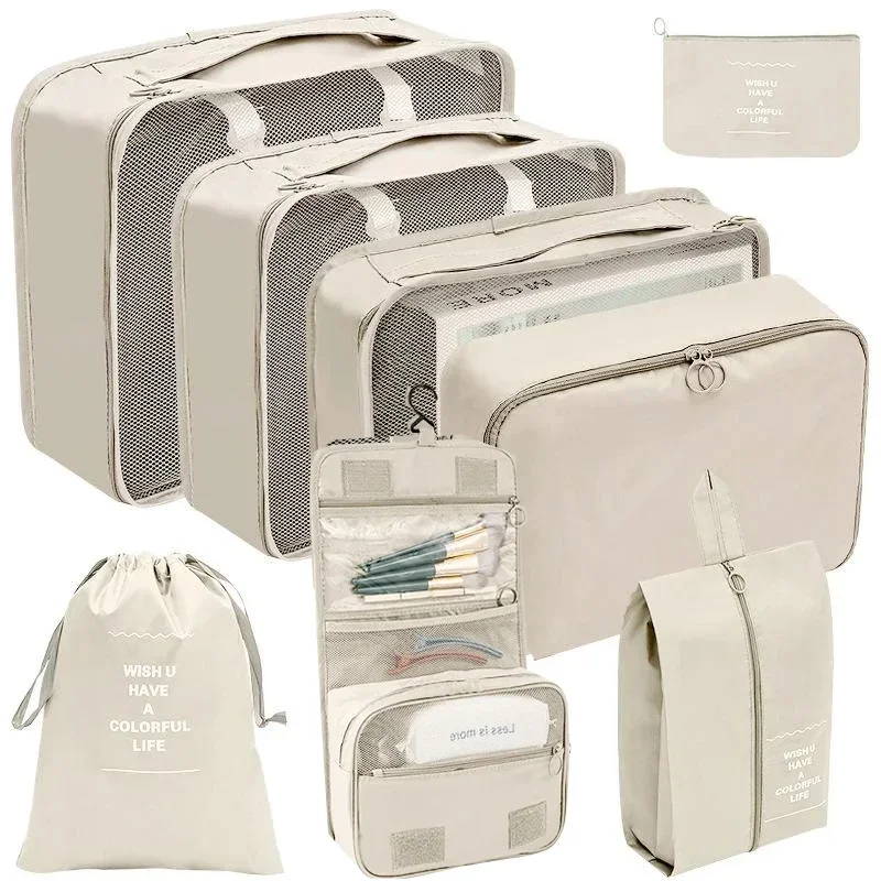 8-Piece Travel Bag Organizer Set