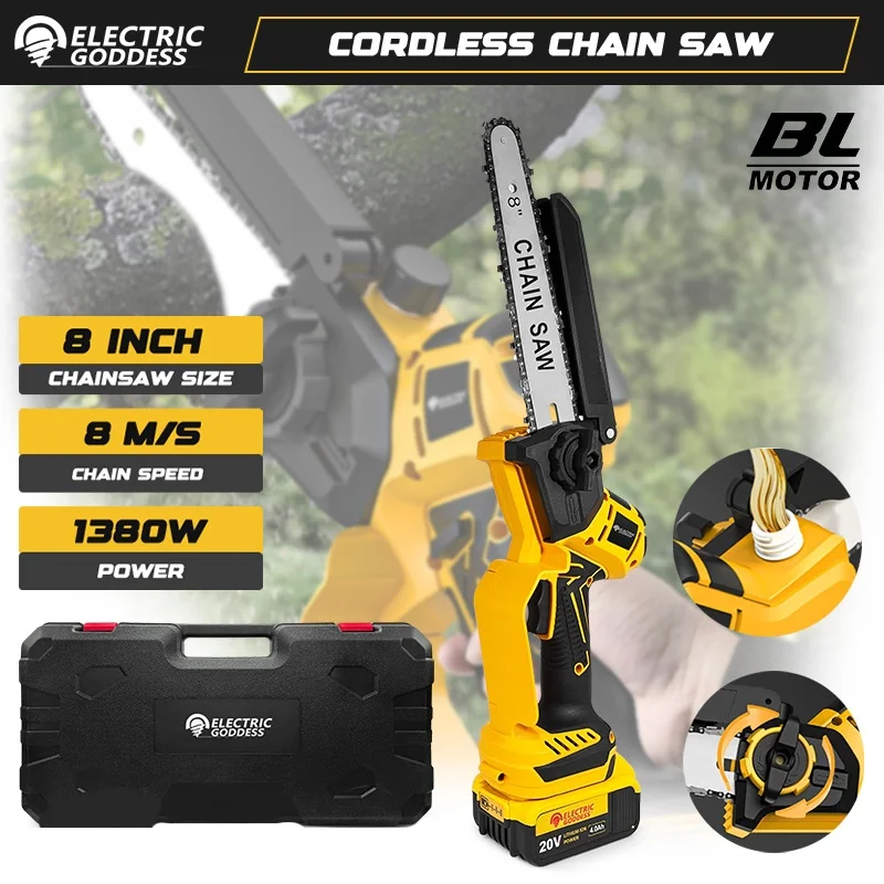 8 Inch Brushless Electric Chain Saw