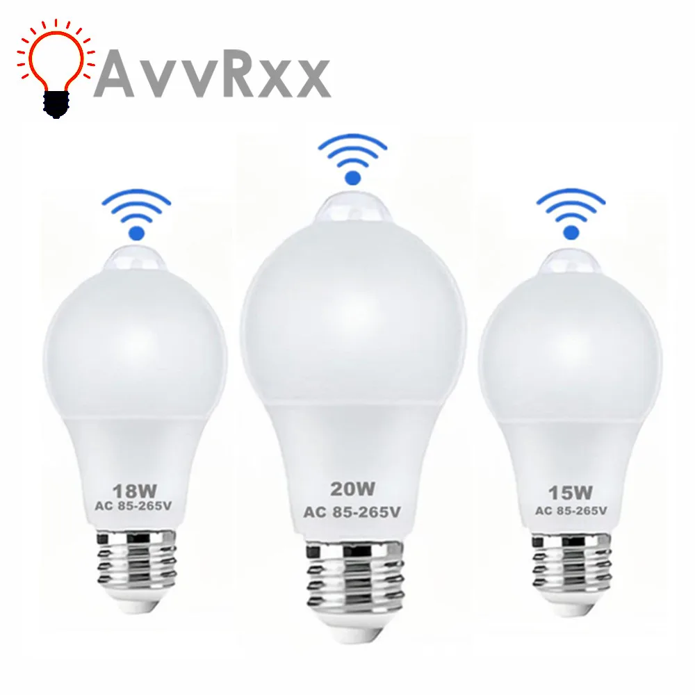 مصباح LED مع حساس حركة E27