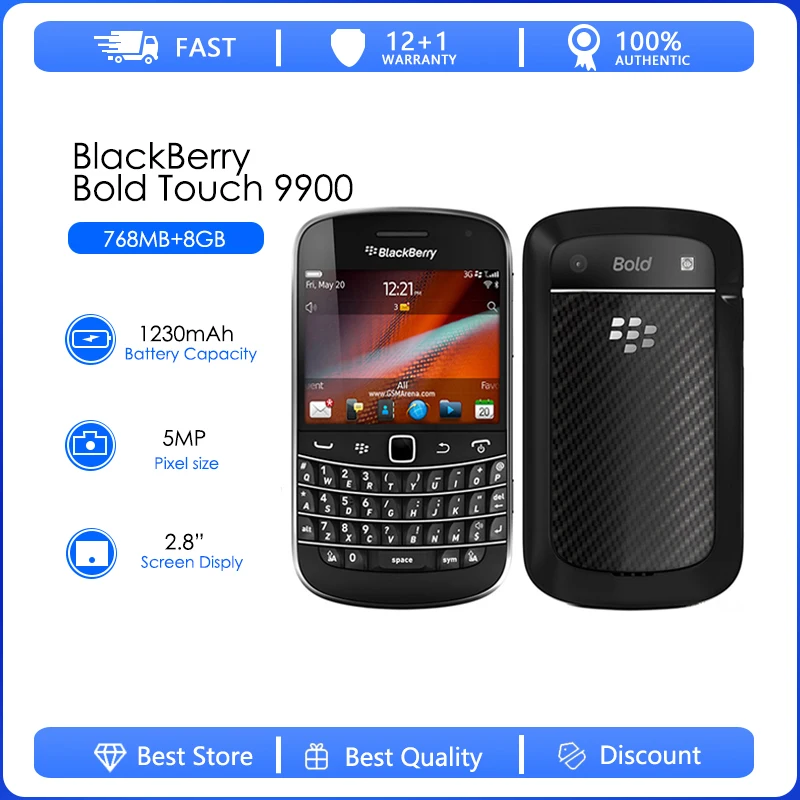 بلاك بيري 9900 مجدد أصلي بخصائص مميزة